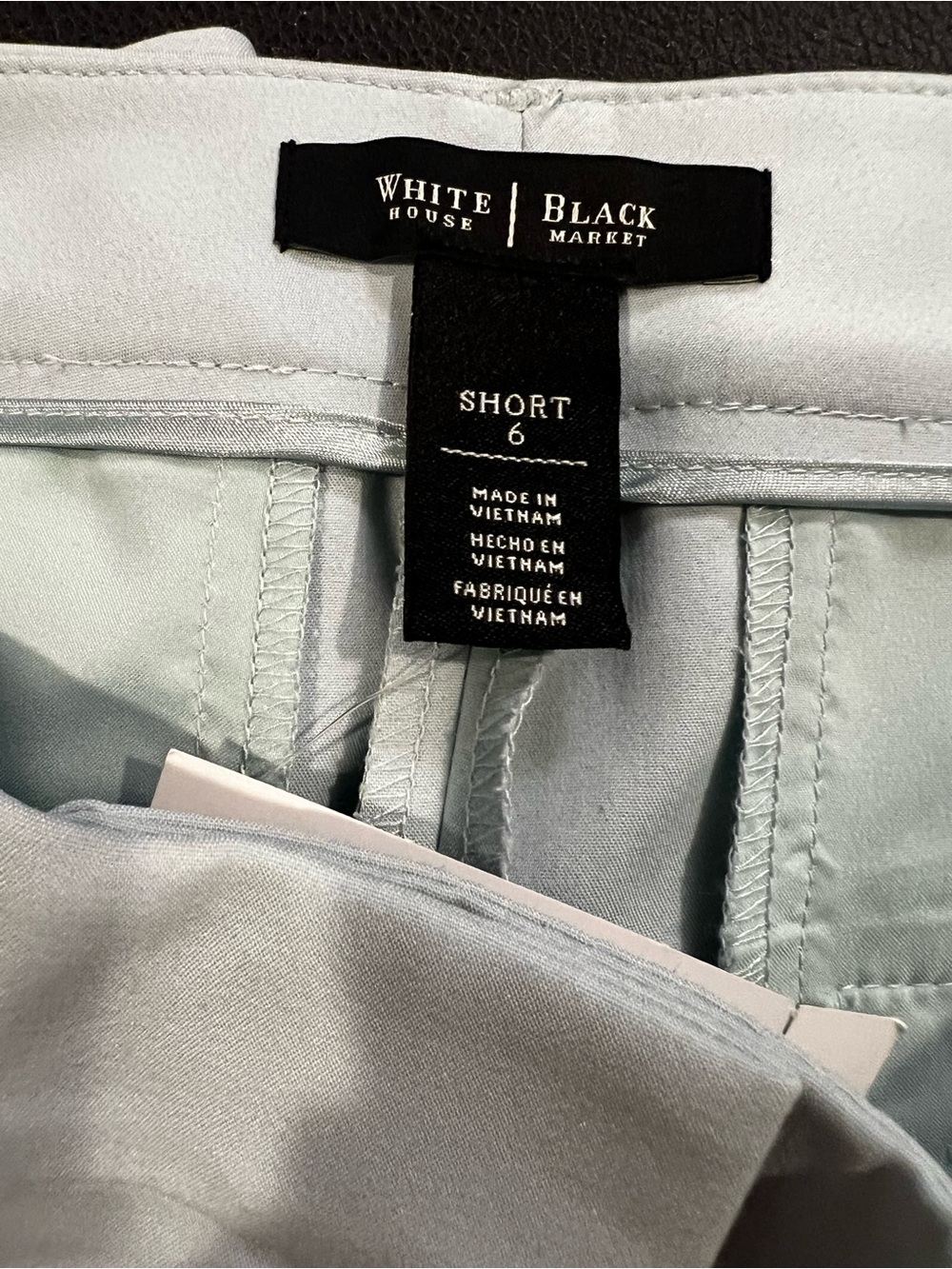 White House Black Market pale blue mid rise dress shorts size 6 - Picture 11 of 13